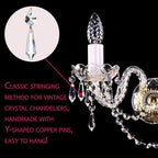 24Pcs 76mm Clear Crystal Chandelier Icicle Prisms with Octagon Beads,Crystals Lighting Lamp Replacement Parts,Crystal Decor for Christmas Wedding (Clear Color with Nickel Pin, 76mm(3.0inches)) - Image 6