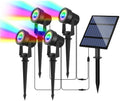 T-SUN 4-in-1 Color Changing Solar Spot Lights Outdoor,RGB Solar Spotlights by T-SUN