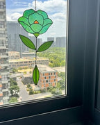 Flower Suncatchers, Stained Glass Window Hangings, Garden Suncatchers for Window and Wall Decor (B-Green) - Image 5