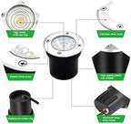 12Pack Well Lights LED Low Voltage Landscape Lights, Outdoor In Ground Light 12V-24V 5W Warm White 3000K, IP65 Waterproof Up Lighting for Pathway, Driveway, Deck, Garden, with Wire Connectors - Image 4