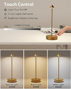 Cordless Table Lamp Rechargeable 6000mAh Battery LED Outdoor Light - Image 3