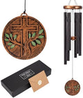 Cross Wind Chimes for Outside Deep Tone, Gift for Women Mom by Culudea