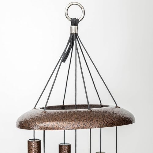 27 Inch Copper Vein Wind Chime for Patio, Backyard, Garden, and Outdoor Decor, Aluminum, Made in India - Image 2