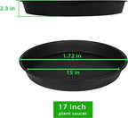 2 Pack Bird Bath Bowl 16", 2.3" Depth, 16 17 inch Plastic Extra Large Birdbath Bowl Only for Outdoor Garden, Ground Bird Bath, Bird Bath Tray, Bird Feeders (17", Black) - Image 4