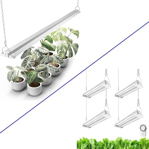 Barrina TX72 4FT Grow Light for Indoor Plants & TX18 1FT High PPFD 5000K Full Spectrum Grow Light Strip for Plant Shelves 4 Packs Bundle by Barrina