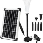 ECO-WORTHY Solar Water Fountain Pump Kit 216 GPH Flow 13W Adjustable Dry-Run Protection Solar Pond Pump Monocrystalline Solar Panel Powered Water Pump for Ponds, Garden, Waterfall, Pool, Birdbath by ECO-WORTHY