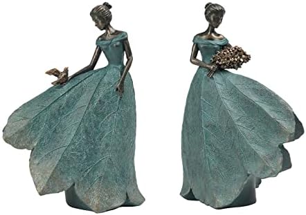 Guichifun Leaf Angel Girls Resin Home Decor 12IN by Guichifun