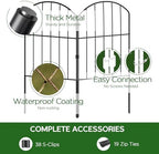 Goovilla Garden Fence, Total 20ft(L) x 24in(H), 19 Pcs, Rustproof Metal - Image 2