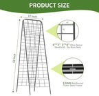 100% Metal Cucumber Trellis for Raised Bed,62"x17" A-Shape Garden Plant Support for Climbing Plants, Heavy Duty Metal Garden Trellises Plant Support for Vine Vegetables Outdoor (Black, 62x17inch(H*W)) - Image 2
