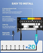 DEWENWILS 200W Low Voltage Transformer with 3 Independent Control Outputs, Landscape Transformer with Timer and Photocell Sensor, 120V AC to 12V/14V AC, Weatherproof, ETL Listed - Image 5