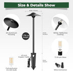 Gardencoin Low Voltage Pathway Lights (8.5'' Shade, 21.5'' Tall)，12V Outdoor LED Landscape Path Lights Wired, Aluminum Pathway Lighting with 3W 2700K Replaceable Bulb for Walkway Garden Yard, 12 Pack - Image 5