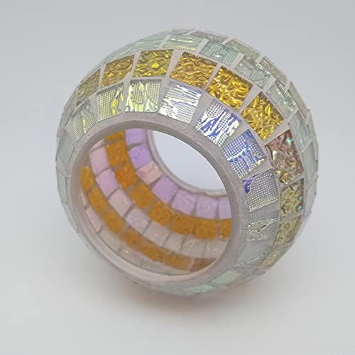 Lxcom Lighting Solar Color Changing Mosaic Lamp Glass 3D Colorful Ball Lights Globe Ball Rechargeable Solar Table Lamp Decorative Waterproof Solar Night Light for Outdoor Indoor Garden Patio Yard - Image 2