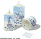 Cozeyat Flameless Bullet Floating Candles with Remote Blue Sea Travel Design Electric Candles Home Decoration 4/6H Timer Dancing Flames Waterproof Tea Lights Candles 3Packs - Image 3