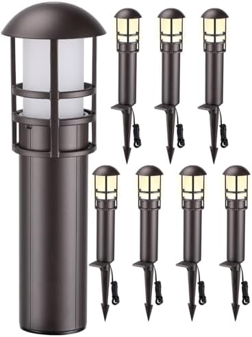 LEONLITE 8-Pack Low Voltage Landscape Pathway Lights, 3W, CRI90, 3000K by LEONLITE