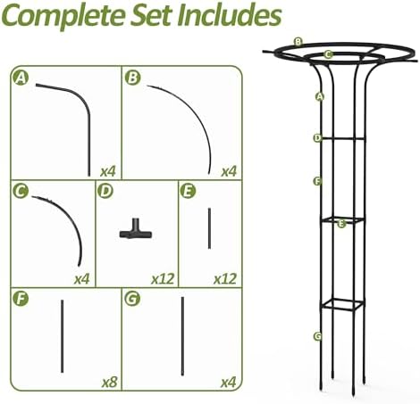 Trellis for Climbing Plants Outdoor - 69" Plant Support, (2PCS) - Image 5