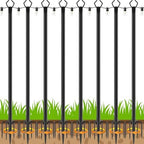 AILBTON 10Ft Exterior Light Poles 8 Pack, Durable Metal Light Posts for Outdoor Use, Equipped with Fixed Brackets for Yard, Terrace, Backyard and Garden Decor by AILBTON
