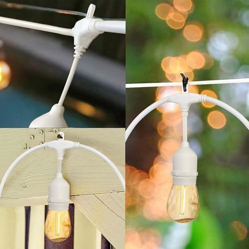 Banord 50FT Outdoor String Lights, S14 Waterproof Patio Lighting, White - Image 5
