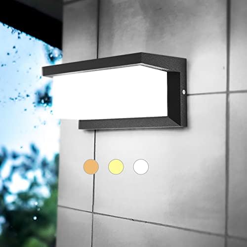 Sytmhoe Outdoor Lights Wall Mounted,Modern LED Sconce Outside Wall Lamp, 3 Colors 24 Watts Outdoor Lights for House Corridor Porch Garage Cafe Villas Hotel Lighting by SytmhoeWallLighting