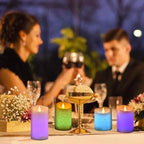 NICEME Rechargeable Color Changing Candles with Remote Timer USB Cable 3PCS LED Multi Colored Flameless Candles Battery Operated Real Wax USB Pillar Candles Flickering for Halloween Christmas Decor - Image 4