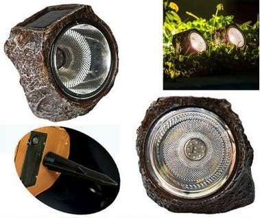 SunKite Solar Powered Rock Light, 2 Pack 10 LED Waterproof Garden Stone Lights Outdoor Landscaping Spotlights, Yard Patio Pathway Driveway Landscape Rock - Image 2