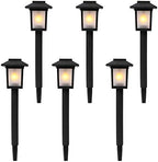 6 Pack Solar Torch Lights with Flickering Flame Effect,Flickering Flame LED Lights Outdoor Waterproof Halloween Fall Decoration,Solar Garden Lights Decor for Porch,Pool,Camp,Path,Yard,Patio,Balcony by Unknown