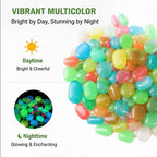 Magical Glowing Pebbles,1000PCS Colorful Glow-in-the-Dark Garden Stones,Waterproof Night Guide Pebbles Glow in the Dark,Glow in the Dark Rocks Outdoor,for Garden Path Yard Fish Tank (Orange,1000) - Image 4