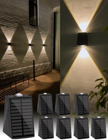 Solar Wall Lights Outdoor Waterproof Sconce for Outside, Garage, Fence by Mrzxy