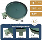 Farm Innovators BD-75 All-Season 3-in-1 Outdoor 14-Inch Heated Birdbath with 3 Mounting Options, 75 Watts, Green/Light Green (4 Pack) - Image 2