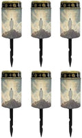 Poceacles 6 Pack Cross Solar Candle Cemetery Lights - LED Garden Solar Pathway Lights Outdoor Waterproof with Dusk to Dawn Sensor, God Cross by Poceacles