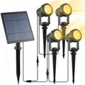 AVEKI Solar Spot Lights Outdoor, 4 in1 Solar Landscape Uplights, IP65 Waterproof Landscape Uplights for Garden Yard Driveway Porch (Warm White) by AVEKI
