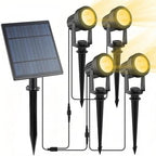AVEKI Solar Spot Lights Outdoor, 4 in1 Solar Landscape Uplights, IP65 Waterproof Landscape Uplights for Garden Yard Driveway Porch (Warm White) by AVEKI