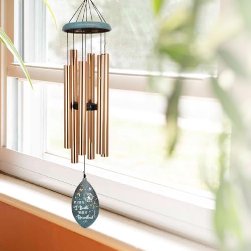 Sympathy Wind Chimes, Personalized Memorial Wind Chimes for Loss of Loved Ones, in Loving Memory of Dad/Mom, Dandelion Memorial Gifts for Funeral 36inch - Image 6