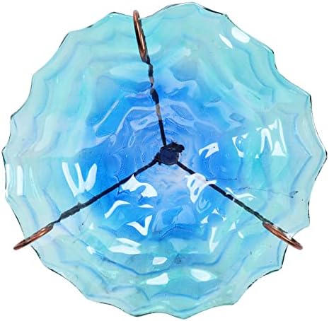 VCUTEKA Glass BirdBath Outdoor Birdfeeder with Metal Stake Garden Decor - Image 3