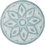2 Pack Geometric Stepping Stones, 10” Round Cement Garden Path Stones, Mandala Mosaic Tile Design for Outdoor Patio Decor, Non-Slip & Weather-Resistant Fall Garden(Blue) by Unknown