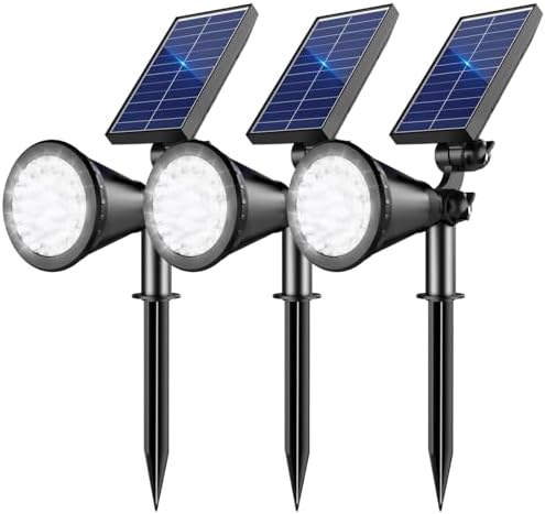 Solar Lights Outdoor Waterproof Spot Lights, Cool White 3 Pack by Unknown