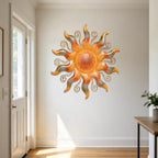 Sun Metal Wall Art Rustic Celestial Plaque Waterproof Hanging Decor for Garden Patio Porch Living Room Indoor Outdoor Home Stylish Eye catching Ornate Ornament (16 INCH) - Image 5