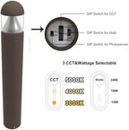 Commercial LED Bollard Path Lights 24W/19W/14W Watt Tunable 3000K/4000K/5000K Color Selectable 140LM/W 120-277V Dimmable 42" Modern Landscape Lighting for Garden Pathway UL Listed (type 2) - Image 2
