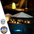 KEMANI Mini Submersible Led Lights,10pcs Small Underwater Tea Lights Candles Waterproof with 2 Remote Battery Operated, RGB 13 Multicolor Changing for Wedding Home Party Festival Decoration - Image 2