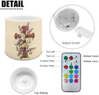 LED Pillar Fake Candles Battery Operated Flower Cross Waterproof Outdoor Lighting Color Changing Remote Control Flameless Candles 4 Pack for Independence Day or Daily Life - Image 6