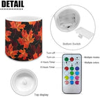 Thanksgiving Maple Leaf Flameless Candles Battery Powered LED Candle with Remote Timer Color Changing Control 4 Pieces Candles for Thanksgiving Decorations - Image 6