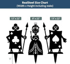 Alice in Wonderland Garden Stakes – Set 2: Queen of Hearts, Spade & Club Knights – Outdoor Decor – RealSteel Original – Rust – Weatherproof American Steel – Made in USA - Image 6