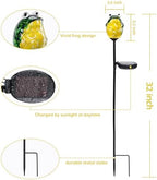 Afirst Solar Lights Outdoor Decorative, Hand Blown Glass Frog Yard Stake - Image 4