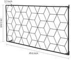 MyGift 4 Foot Geometric Cube Pattern Style Matte Black Metal Wire Garden Trellis, Wall Mounted Large Support Lattice Frame for Climbing Plants and Crawling Vines - Image 5