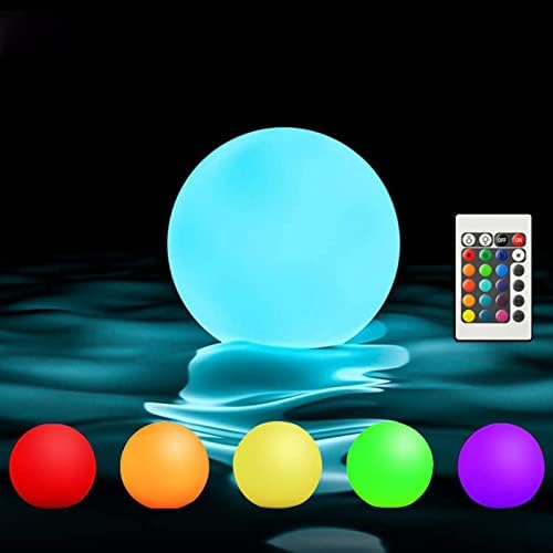 Borelor Floating Pool Lights,3-Inch USB Rechargeable & Remote Control Globe Lamp IP68 Waterproof 16 Color Change Hot Tub Bath Lights, Party Holiday Outdoor Christmas Decorations(6 Pack) by Borelor