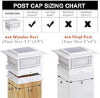 Dynaming 4x4 Solar Post Cap Lights Outdoor with Flickering Flame Light, 12 Pack White Shell Fence Post Solar Lights Fit Vinyl/Wooden Posts, Brightness LED Lighting Decor for Garden Deck Patio - Image 3