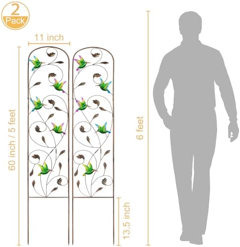 2 Pack Metal Garden Trellis for Climbing Plants - Image 2