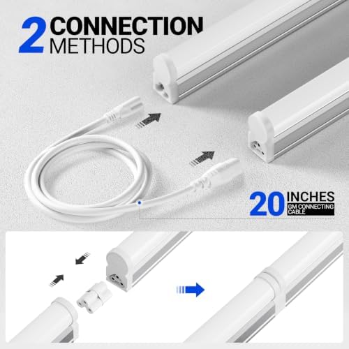 Barrina LED T5 Integrated Single Fixture, 4FT, 2200lm, 3000K, 20W, 6 Packs - Image 6