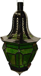Moroccan Lantern Chandelier Handmade Wrought Iron Hanging Decorative Multicolored Glass X-Large - Image 4
