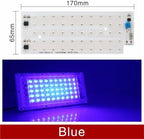 2-Pack 50W RGB LED Floodlight Chip, SMD2835 AC 220V, Color Changing Light Beads for Outdoor Spotlights & DIY Lighting(Blue LED Chip) - Image 2