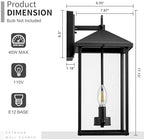 Darkaway Outdoor Wall Lights for House, 17 Inch Tall Exterior Lighting Fixtures Wall Mount Outdoor Porch Lights Outside Sconce Lights with Clear Glass for Patio Hallway Garage E12 Socket - Image 2
